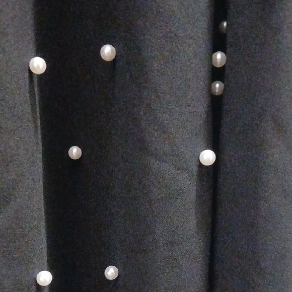 BloomChic Black Long Sleeve Dress with Pearl Accents - Picture 3 of 12